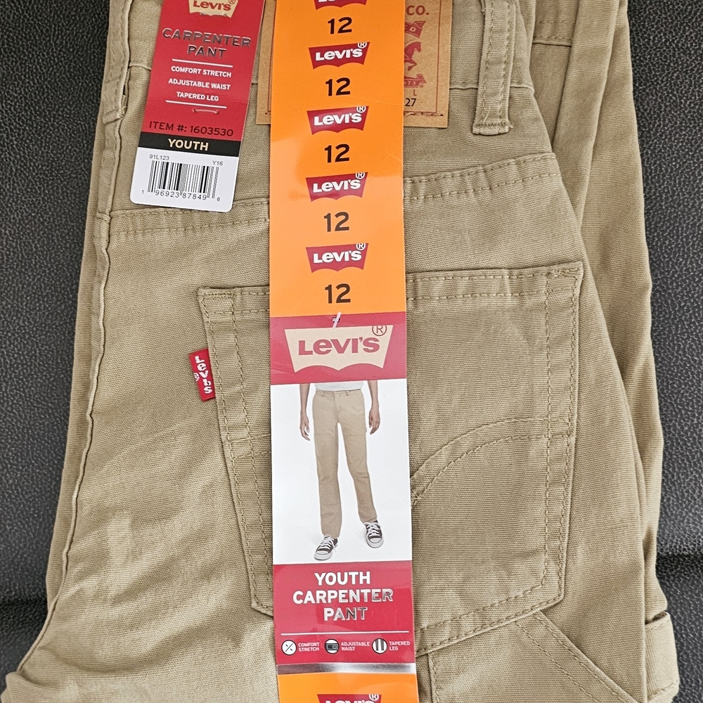 Levi's Youth Carpenter Pants in Tan